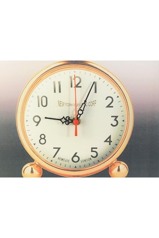 KANVAS RESİM SAAT PEMBE