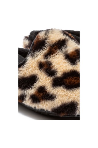 Twigy Leopar Kadın Peluş Ev Terliği Bej 37/41 Bej Leopar