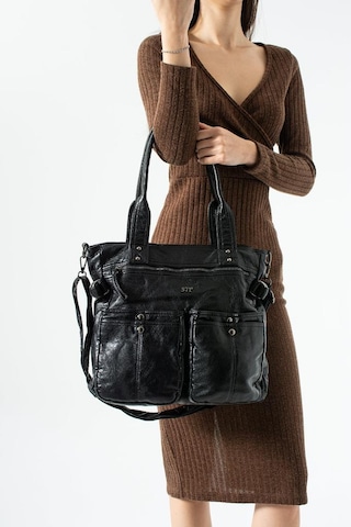 Baginn Retro Vegan Deri Kadın Omuz Çantası Y.s.deri Çok Cepli Çapraz Askılı Bayan Çantası 30 30 Cm Siyah
