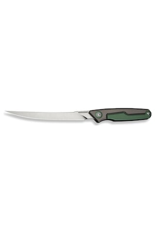Civivi Shawka Folding Fillet Knife Gray And Green Aluminum Handle Kamp Çakı Yeşil