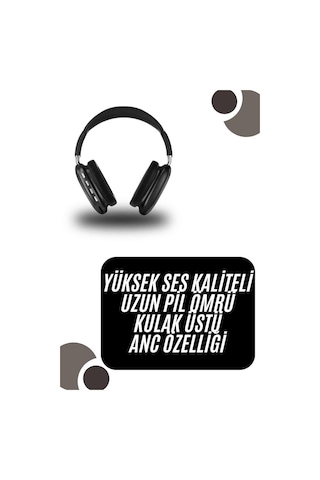 Northcity Kablosuz Bluetooth Kulaklık - Yumuşak Süngerli Sd Kart Girişli Kulak Üstü