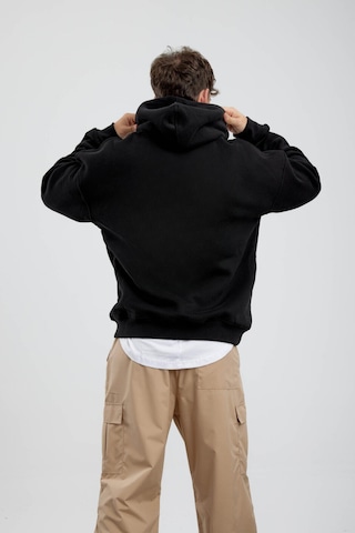 Prtnc Protonic Erkek Sweatshirt Siyah Oversize Kapşonlu Siyah