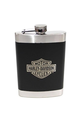 Harley Davidson Matara 7 Oz 207 Ml Içki Viski Konyak Matarası Siyah