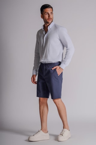 Braccas Erkek Yandan Cepli Klasik Bel Relaxed Fit Chino Şort Lacivert Lacivert