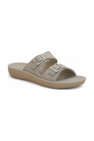 Ceyo 2142-9890 Tam Anatomik Unisex Hac Ve Umre İçin Dikişsiz Terlik Bej