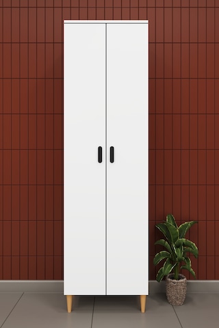 Modern 2 Kapaklı Çok Amaçlı Mutfak Banyo Dolabı %100 Mdf Erzak Kiler Dolabı Fd03 Beyaz