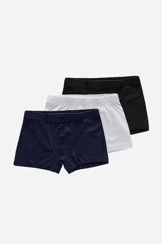 Malabadi Erkek Çocuk Siyah Beyaz Lacivert 3 Lü Paket Pamuk Elastan Boxer 209 Siyah-beyaz-lacivert