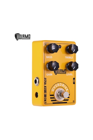 Geeksen Elektrik Gitar İçin Bas Tiz Seviye Kontrolleri Ve True Bypass Tasarımına Sahip D-8 Overdrive Gitar E Sarı