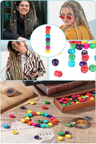 Renkli Ahşap Boncuk 8mm 50 Li 1 Paket Renkli Ahşap Boyalı Yuvarlak Doğal Boncuklar Saç Takı Tasarım Ektinlik Kreş Okul