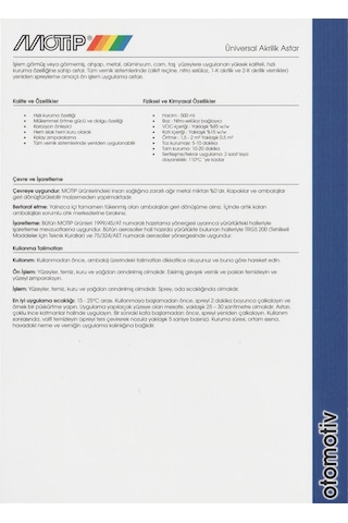 Motip Universal Akrilik Astar 500Ml