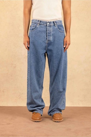 American Rag Cie Le Jean Baggy 5 - Cep %100 Pamuk Kot Pantolon - Şık Ve Rahat Mavi