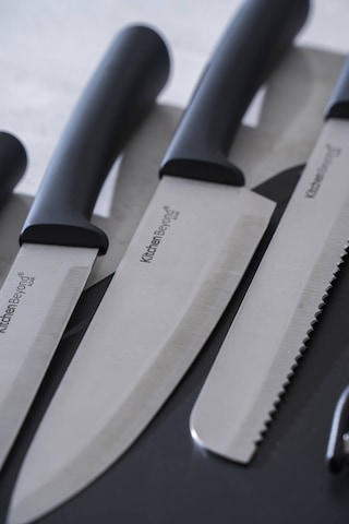 Cooper 8 Parça Standlı Kesme Tahtası Ve Bıçak Seti Siyah