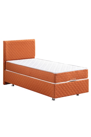Luka Çift Kişilik Baza Başlık Orthosoft Yatak Seti - Turuncu 140 x 190 CM