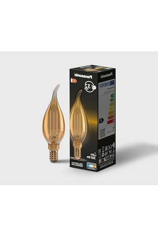 E14 Flame 4w 360lm 2000k Gold Filament Ampul, Enerji Tasarruflu -
