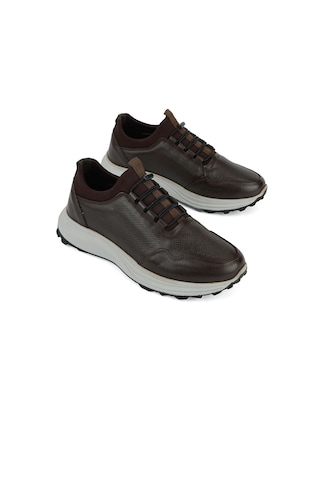 Ziya, Erkek Hakiki Deri Sneaker 161423z521 Kahve 161423z521 300