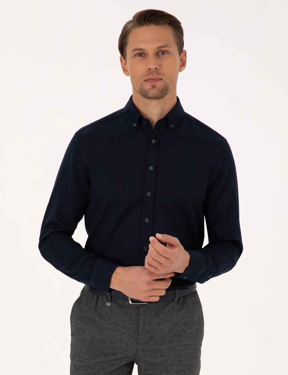 Pierre Cardin Erkek Lacivert Gömlek Desenli 50316747-vr033 Lacivert