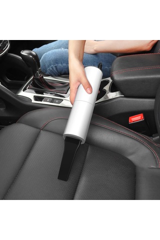 Jeemson 120w Güçlü Süpürme, Kuru-ıslak Kullanim, Araba Ve Ev İçin Taşınabilir Mini Süpürge, Beyaz