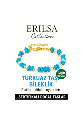 Sertifikalı Kırık Taşlı Model İnci Firuze Taşı Bileklik Şifa Çok Renkli