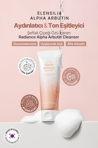 Elensilia Aydınlatıcı, Ton eşitleyici Arbutin Temizleyici Köpük ELENSILIA Radiance Alpha Arbutin Foam 120 ML