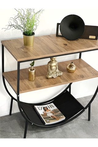 Metal Dresuar Raf Salon Konsol Mobilya 5163 Siyah