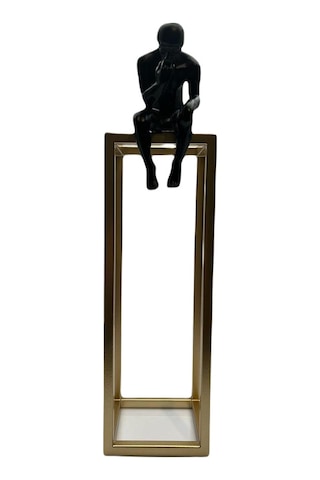 Düşünen Adam Biblo Mıknatıslı Metal Tabla Gold/siyah 38 Cm
