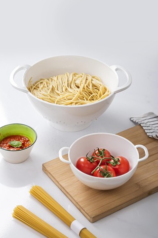 Akrilik Beyaz 2 Li Süzgeç Seti Makarna & Pirinç Süzgeci Diğer