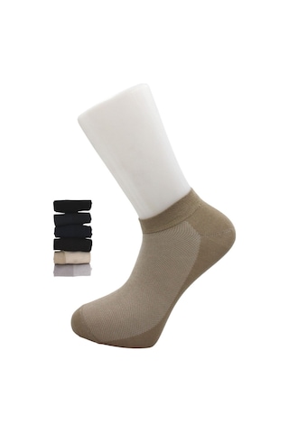 Erkek Modal Patik Çok Renkli Çorap Dikişsiz 6'lı Paket Çok Renkli