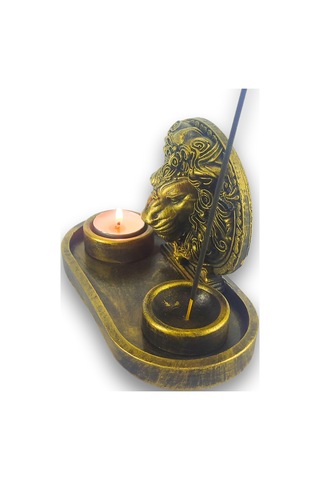 Aslan Çubuk Tütsülük Ve Tealight Altın