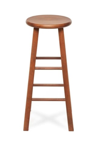 Yuvarlak Masif Bar Taburesi Ceviz Diğer