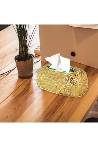 Pazly Tezgahı Suntek Peçete Kutusu Kapağı - Kağıt Ev Doku Araba Altın Oyuncak Altın