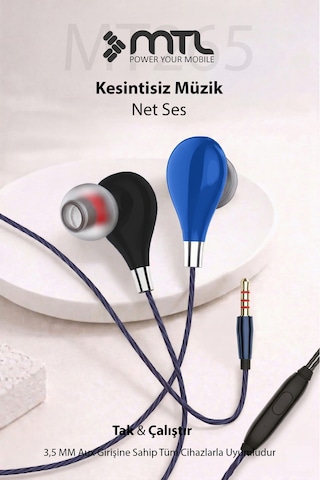3.5 Mm Jack Girişli Stereo Kulak İçi Silikonlu Kablolu Kulaklık Yüksek Ve Bas Kalitesi Diğer
