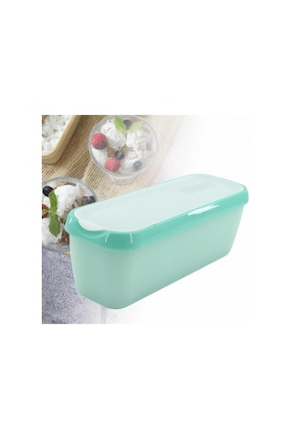 Suntek Buzdolabı Yoğurt Dondurma Kabı Yeşil 28 x 10 x 9.7 CM Yeşil