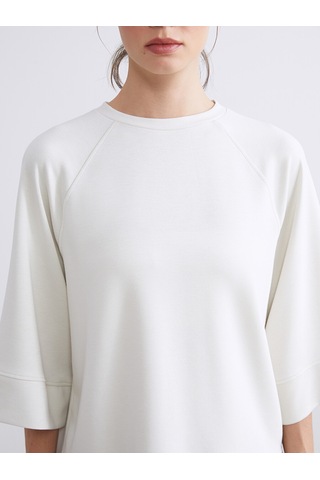 Lcw Vision Bej Bisiklet Yaka Kadın Sweatshirt