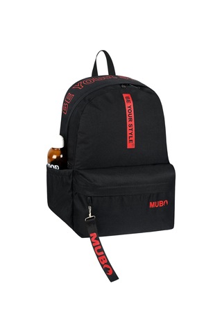 Geniş Hacimli Günlük Ve Okul Kullanımına Uygun Unisex Siyah Kırmızı Sırt Çantası Pwcnt005 Siyah Kırmızı