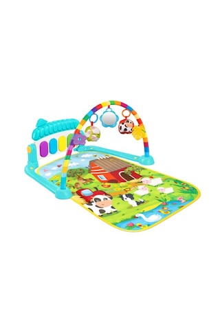 Toys2you Piyanolu Oyun Halısı Işıklı Ve Müzikli Gelişim Matı Çiftlik 70x45x35