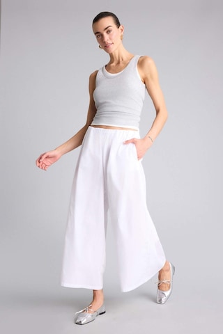 Defacto Wıde Leg Normal Bel Poplin Pantolon H4205ax26smwt84 Beyaz-wt84