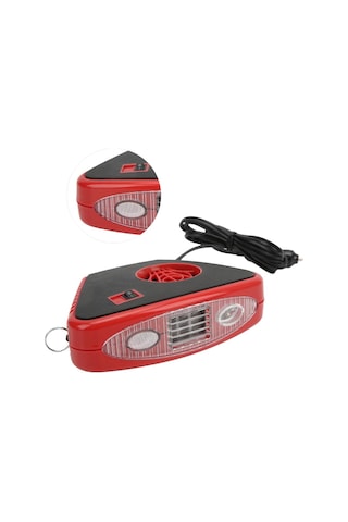 Araç İçi Isıtıcı Fan Led Işıklı Cam Buğu Çözücü Oto Isıtıcı 12v