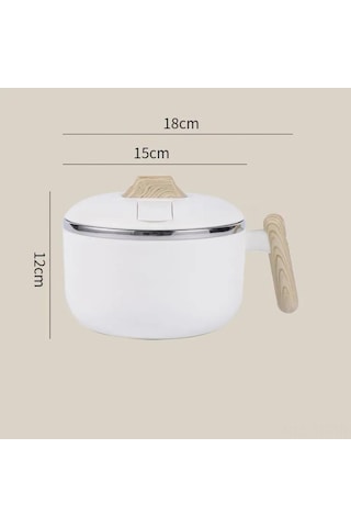 Skycity 304 Paslanmaz Çelik 1200 Ml Çorba Kasesi - Kapaklı, Su Drenajlı, Üniversite Yemeği, Salata Ve Atıştırmalık Depolama Kabı - Beyaz Beyaz