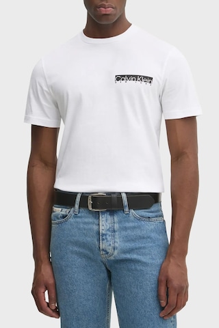 Calvin Klein Erkek T Shirt K10k113800 Yaf Beyaz Beyaz