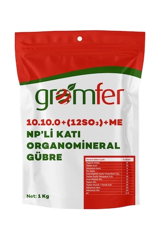 10.10.0+12so3 Organomineral Gübre 1 KG