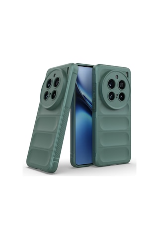Nourthkiingdom Vivo X200 Pro Kılıf Esnek Tpu Oyuklu Arka Yüzey Tasarımlı Nrtk Etnik Silikon Kapak - Siyah Siyah