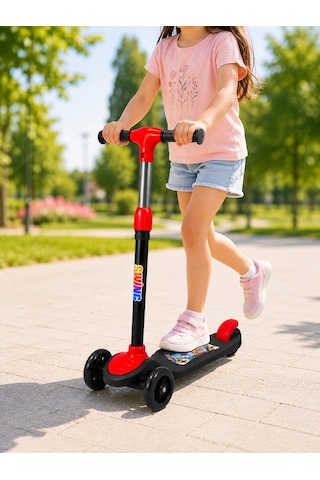 Mey İthalat Çocuk Skuteri 3 Tekerlekli Geniş Basma Alanlı Ayarlanabilir Boy Scooter