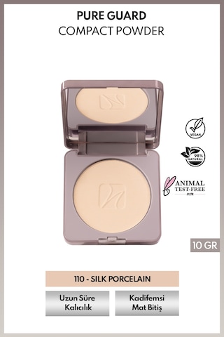 Pureguard Compact Powder 110 Silk Porcelain Doğal Mat Bitişli Kompakt Toz Pudra