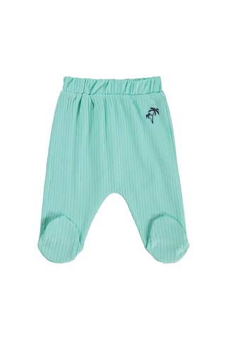 Civil Baby Palmiye Baskılı 2'li Set 1-9 Ay Tek Alt Bebe - Mercan-mint