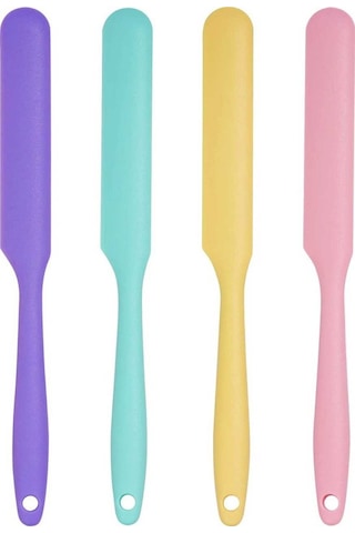 Fortunelane 4'lü Isıya Dayanıklı Silikon Spatula Seti: Kek Kreması, Tereyağı, Hamur İçin Uygun, Yapışmaz Pastacılık/tavukçuluk Al Çok Renkli