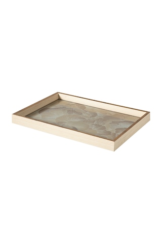 Mudo Home Shıne Dekoratif Tepsi 31x42 Cm Krem