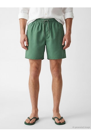 Lcw Swımwear Yeşil Kısa Boy Erkek Deniz Şortu