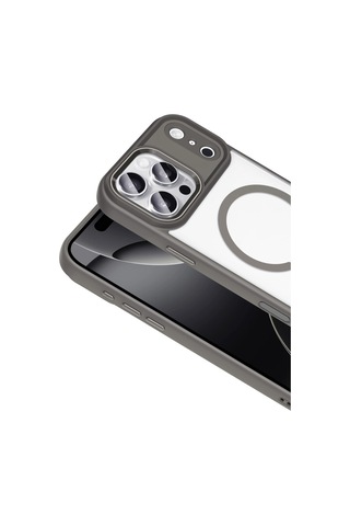 Joko Apple Uyumlu iPhone 17 Pro Max Terea Magsafe Kapak - Gri - Gri