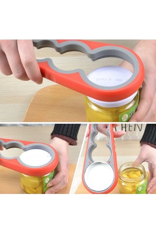 Konserve Kavanoz Şişe Açacağı Kavanoz Kapağı Açma Aparatı 4 Boy Sarı Diğer