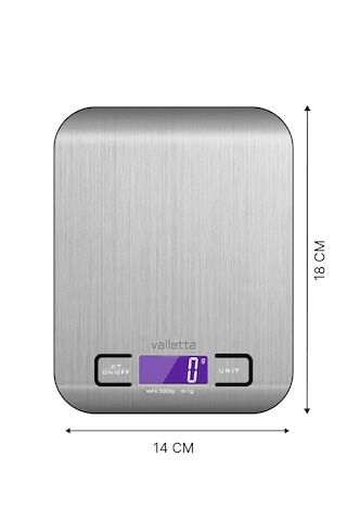 Valletta Okavango Pil Mutfak Terazisi Dijital Tartı